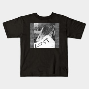 Tombstone and Lost Sign in Graveyard Kids T-Shirt